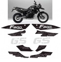 Наклейки BMW F800 GS 2012 TRIPLE ЧЕРНЫЕ