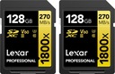 Lexar SDXC Pro 128GB x2 2R80/W210 UHS-II U3 1800x V60