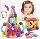 OKTATÓ NAGY MÁGNESES ÉPÍTŐKOCKÁK MAGNETIC STICKS 64 db-os Alsó korhatár 6