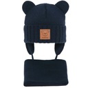 Детский ЗИМНИЙ КОМПЛЕКТ ШАПКА И ШАРФ 40-42