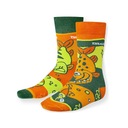 Носки «Дракон» оранжевые/зеленые 36-39