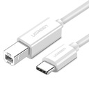 Кабель Ugreen для принтера USB-C - USB-B 480Мб/с 1м белый (US241)
