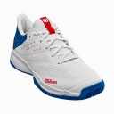ТЕННИСНЫЕ ТУФЛИ WILSON KAOS STROKE 2.0 MEN WHITE/DEEP VIVID BLUE/ RED 46