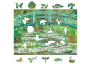 Drevené puzzle A4 Claude Monet &quot;Japonský mostík&quot;