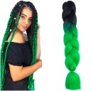 Синтетические волосы для косичек Ombre Green