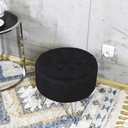 Sedací vak čierny okrúhly glamour moderný sedák Druh tapicérovaný