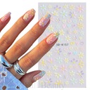 5D наклейки для ногтей с белой маргариткой рельефный Mimo