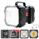 МОЩНЫЙ АККУМУЛЯТОРНЫЙ ФОНАРЬ, СВЕТОДИОДНЫЙ COB ПОИСК USB