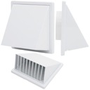 ВЕНТИЛЯЦИОННАЯ РЕШЕТКА ВЫТЯЖКА 100 НАРУЖНАЯ С ВЫТЯЖКОМ Белая С ОБРАТНЫМ КЛАПАНОМ