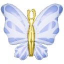 Foil Balloon Butterfly Blue Butterfly для гелие