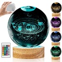 ХРУСТАЛЬНЫЙ ШАР 16 ЦВЕТОВ 4 РЕЖИМА СВЕТА USB RGB + ДЕРЕВЯННАЯ ОСНОВА