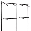 ШКАФ ВЕШАЛКА ДЛЯ ОДЕЖДЫ 2м ЧЕРНАЯ ДЛЯ МАГАЗИНА a1