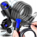 КАБЕЛЬ ЗАМКА ВЕЛОСИПЕДА ЗАЩИТА КОЛЕСА ВЕЛОСИПЕДА КЛЮЧ + РУЧКА