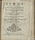 1782 ZYWOT SŁUGI BOŻEGO S. WINCENTEGO A PAULO Okładka twarda