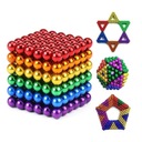 РАЗНОЦВЕТНЫЕ МАГНИТНЫЕ ШАРИКИ 8 ЦВЕТОВ, ДИАМЕТР 5 ММ, НАСАДКИ ДЛЯ ЦВЕТНОГО КУБА