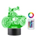 3D светодиодный мотор Harley Chopper с именем ночника