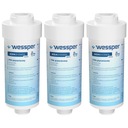 3x Sprchový vodný filter na tvrdú vodu Wessper Aqua White zásoba Model Aqua Shower White