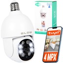 WIFI КАМЕРА ВНУТРЕННЯЯ ПОВОРОТНАЯ ЛАМПА E27 РЕЗЬБА IP 4MPx WQHD АУДИО TUYA