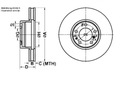 DISCOS DE FRENADO 2 PIEZAS BMW PARTE DELANTERA 5 7 8 3,5-5,0 93-0 