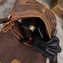 Pánska kožená taška cez rameno poštárka vintage Model M07brown