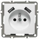 QUADRA 2X USB РОЗЕТКА ДЛЯ РАМОК 230V 2.1A