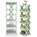 ПОЛКА ДЛЯ ОБУВИ СТИЛЬНЫЙ КНИЖНЫЙ ШКАФ XL ОРГАНАЙЗЕР 6 УЗКИХ ПОЛОК