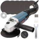 УГЛОВАЯ ШЛИФОВАЛЬНАЯ МАШИНА 125 ММ, РЕГУЛИРУЕМАЯ ВРАЩЕНИЯ + НАБОР ДИАКСА