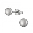 Серьга из хирургической стали 316L, серебро ART, шарик 5 мм