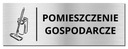 ТАБЛИЧКА - ПОДСЛУЖИВАЮЩЕЕ ПОМЕЩЕНИЕ | пиктограмма | 20x7см | серебро