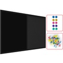 Доска COMBI, черная, магнитная пробка, 90х60 см