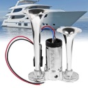 ГОЛОСНИЙ КЛАКСОН ПНЕВМАТИЧНЕ Z КОМПРЕСОРОМ ФАНФАРА СИГНАЛ ТРУБКА TIR 12 V  фото 14