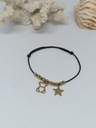 Čierny náramok s príveskami medvedík hviezda oceľ xuping Druh Klasický Šperkársky výrobok