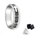 Obrączka RÓŻANIEC srebrna pr. 925 Pierścionek ANTYSTRESOWY Obrotowy | r. 17