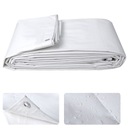 БЕЛЗЕНТ БЕЛЫЙ 6х4м СУПЕРПРОЧНЫЙ, ТОЛСТЫЙ С ГЛАЗАМИ