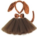 ПОВЯЗКА НА ГОЛОВУ + ЮБКА НАряд для собаки ПЛЮШЕВАЯ СОБАКА 3-9 ЛЕТ