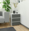 Nočný stolík 40 cm CL3 biely-grafit sivý nočný stolík AKD Montáž nábytok na samostatnú montáž