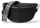 NERKA CZARNA DAMSKA ELEGANCKA SASZETKA NA RAMIĘ PASEK 4 CM NA WYCIECZKĘ