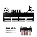 Вешалка для медалей ФУТБОЛА С НАЗВАНИЕМ + колышки