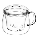 СТЕКЛЯННАЯ КРУЖКА С ТРАВЯНЫМ ЧАЕМ INFUNER 350мл СТЕКЛЯННАЯ ВСТАВКА