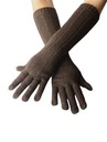 Dámske hnedé zimné vlnené rukavice Značka JN Plus Paris