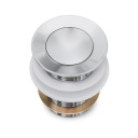 ПРОБКА PRINA БЕЗ ПЕРЕЛИВА CLICK-CLACK КРУГЛАЯ СЕРЕБРЯНАЯ