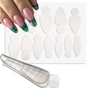 SILIKONOWE FORMY DO PAZNOKCI DUAL FORM FRENCH MIGDAŁ 12 sztuk