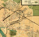 Старый план Варшавы 1931 г. 60х60 см.