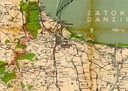 Старая карта Вольного города Гданьска 1930 года. 100х90см