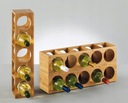 Regál Stojan na víno bambusový na 5 fliaš Zeller Materiál drevo