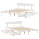 CHÂSSIS ROULEMENTS SANS MATERACA BLANCHE 140X200CM LITE BOIS SOSNOWEphoto 9