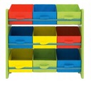 КНИЖНЫЙ ШКАФ ДЛЯ ДЕТСКОЙ КОМНАТЫ 66 х 30 х 59,5 см МНОГОЦВЕТНЫЙ 9 КОРОБОК