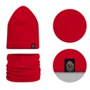 Комплект шарф-шапка Однослойный хлопок в полоску 48-56 Красный ВЕСНА