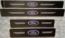 Защитные наклейки на пороги FORD CARBON