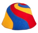 КЕПКА ДЛЯ САУНЫ ВОЙЛОЧНАЯ ШАПКА ДЛЯ САУНЫ - РАДУГА